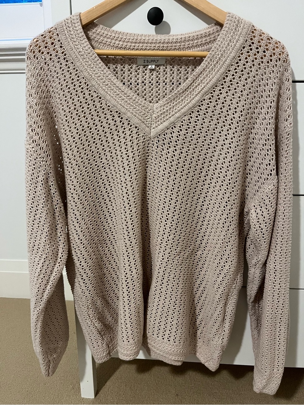 Z Supply oversized cotton v neck sweater